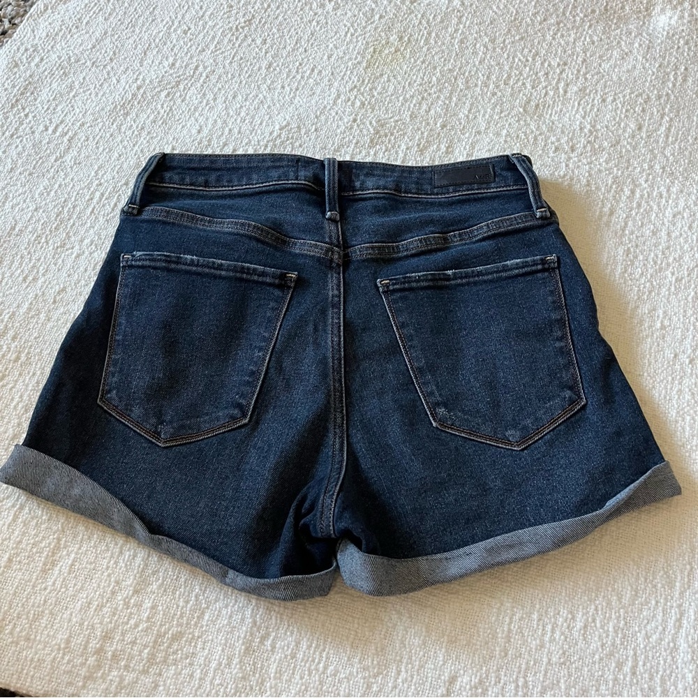 Abercrombie & Fitch dark blue denim jean shorts high rise size 2/26 - Picture 3 of 3